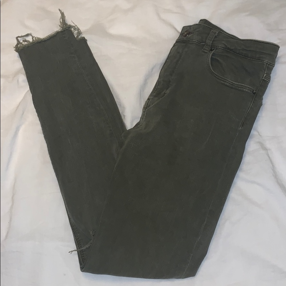 Premium Zara high waisted straight leg jeans